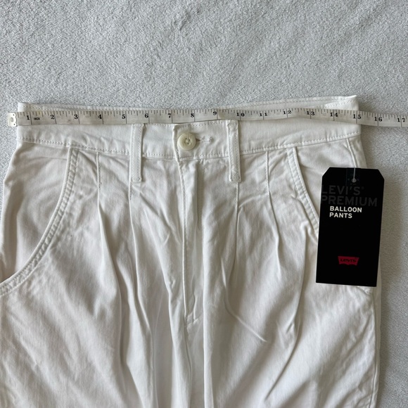 NWT Levi's White Balloon pants high rise Relaxed Fit Cotton 28x28 - Picture 8 of 14